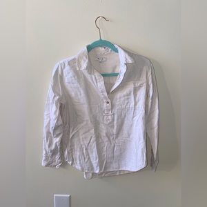 Madewell small long sleeve 1/4 button up